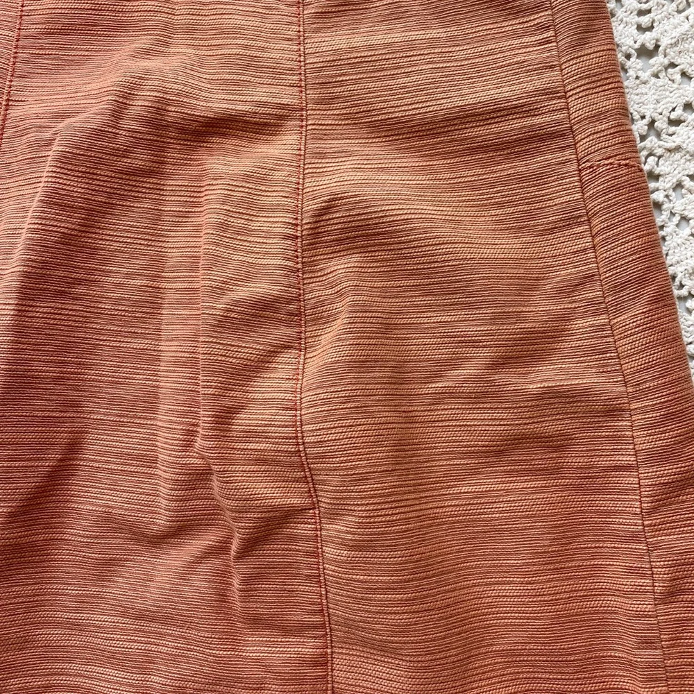 Free People‎ Every Minute Every Hour Mini Skirt 4 Orange Button Western Cotton